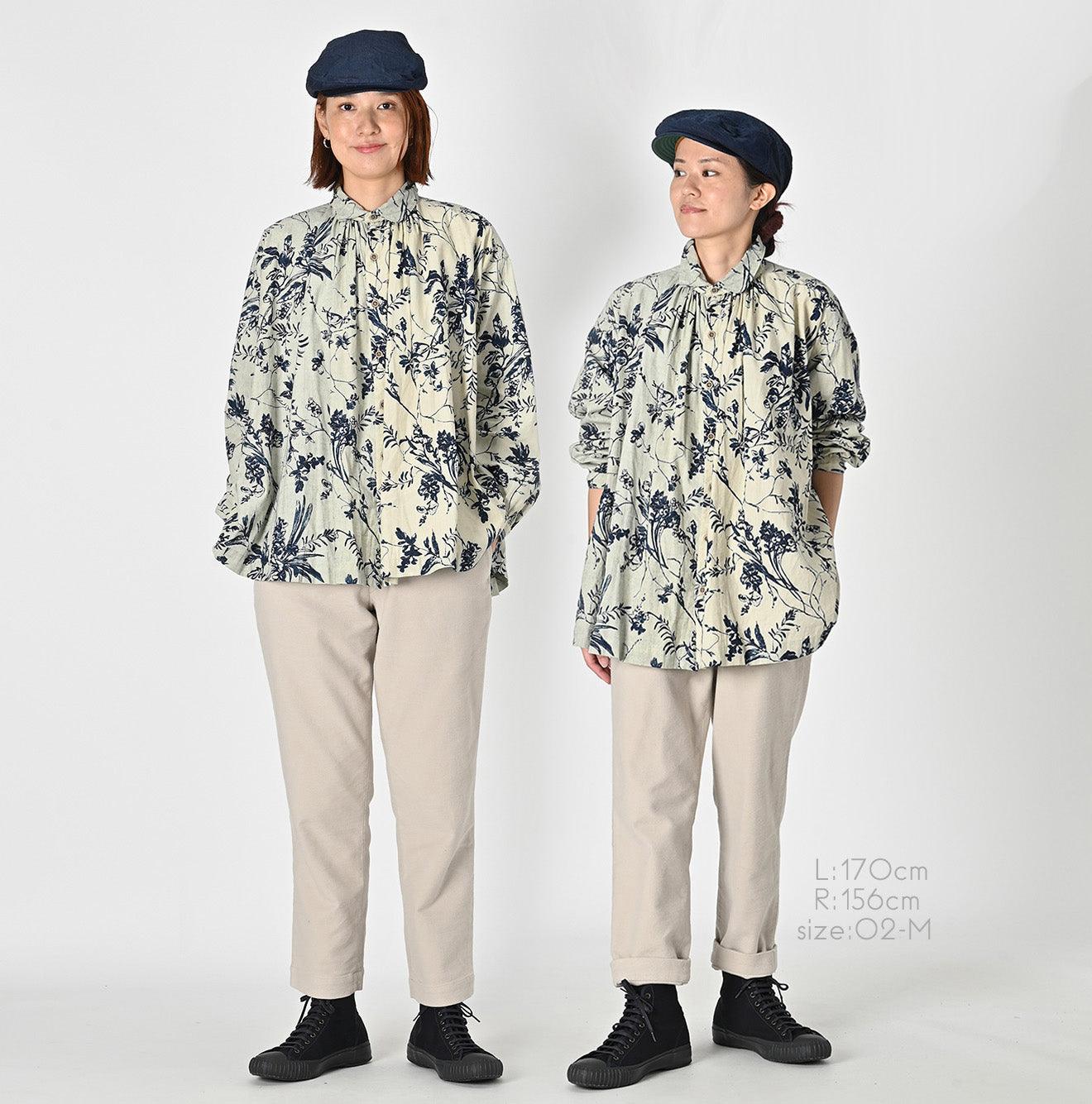 Indigo Umii Sarasa Kushukushu Blouse