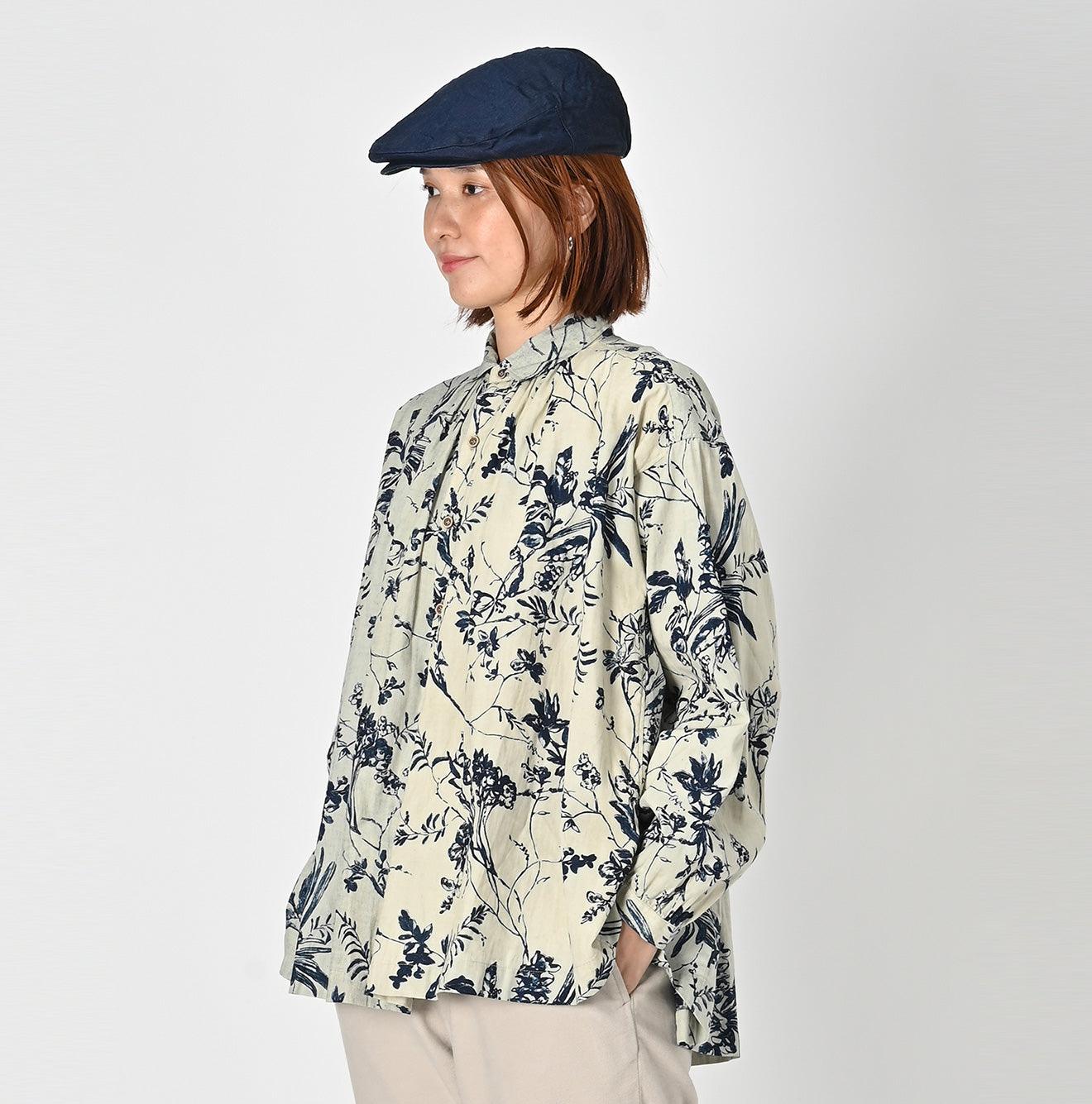 Indigo Umii Sarasa Kushukushu Blouse