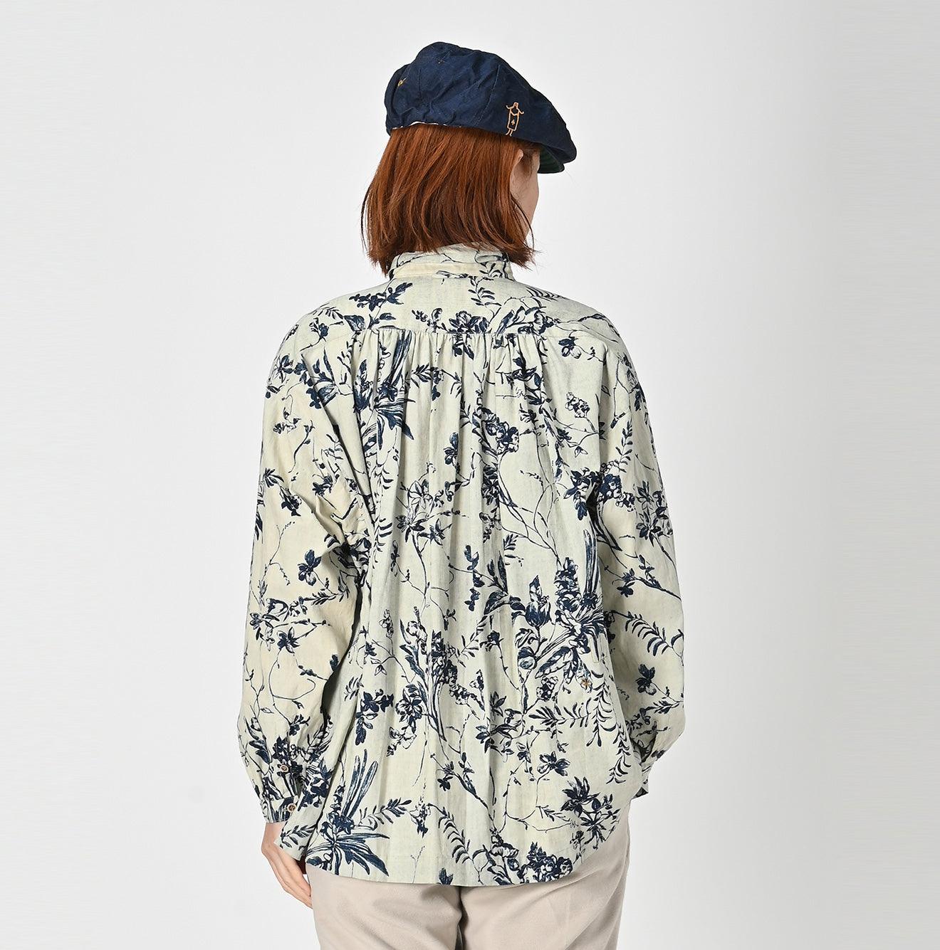 Indigo Umii Sarasa Kushukushu Blouse