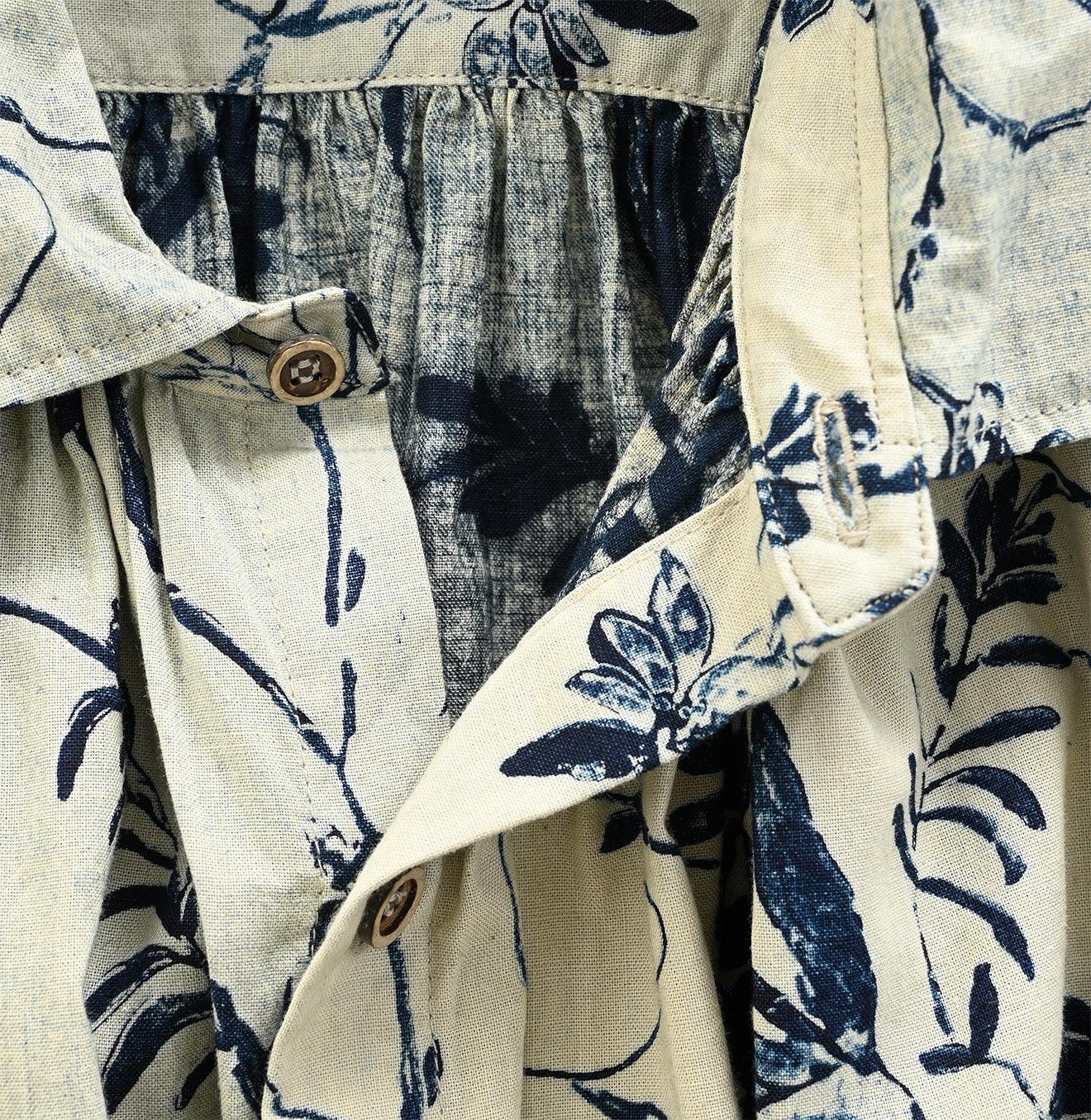 Indigo Umii Sarasa Kushukushu Blouse