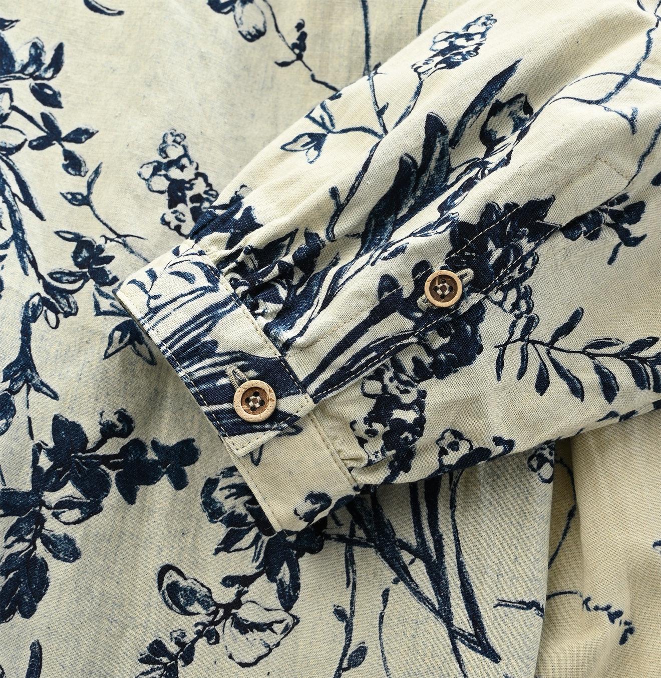 Indigo Umii Sarasa Kushukushu Blouse