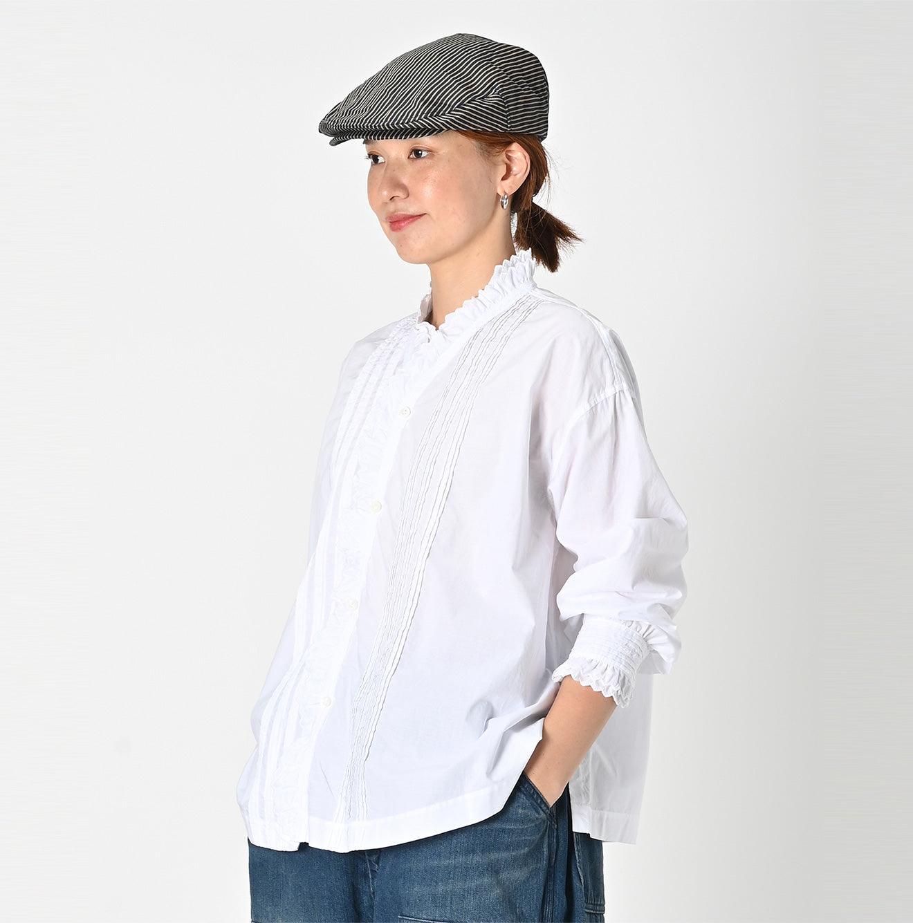 Supima Organic Batiste Cutwork Frilled Blouse