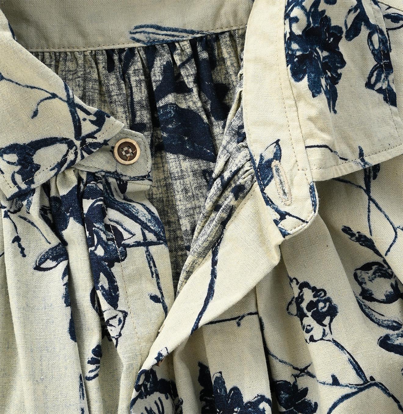 Indigo Umii Sarasa Kushukushu Dress