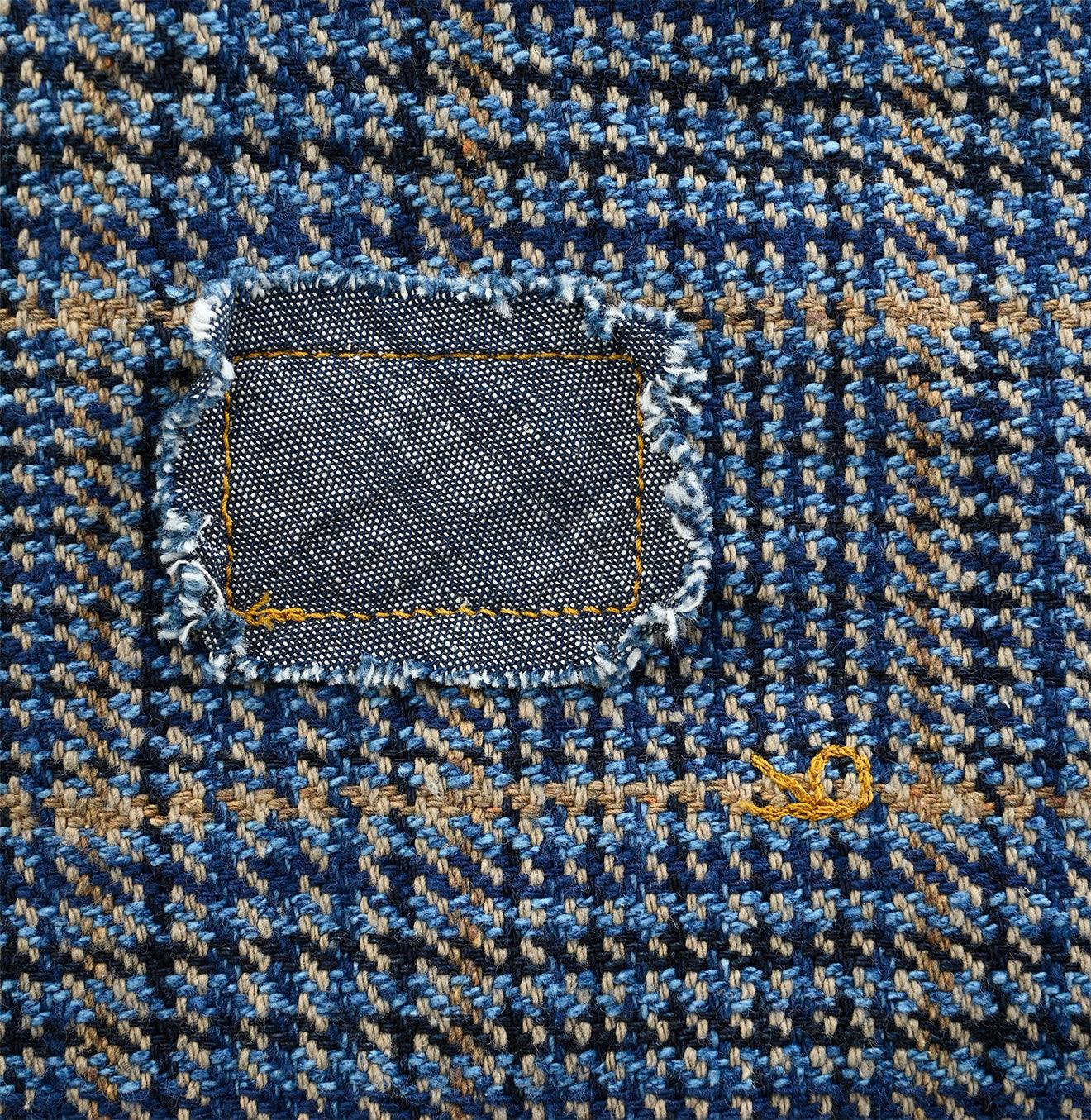 Indigo Cotton Tweed Dress