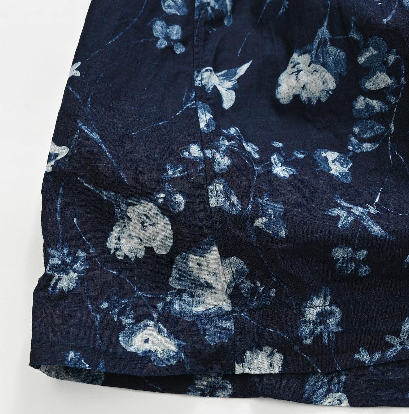 Indigo Winter Flower Kushukushu Blouse