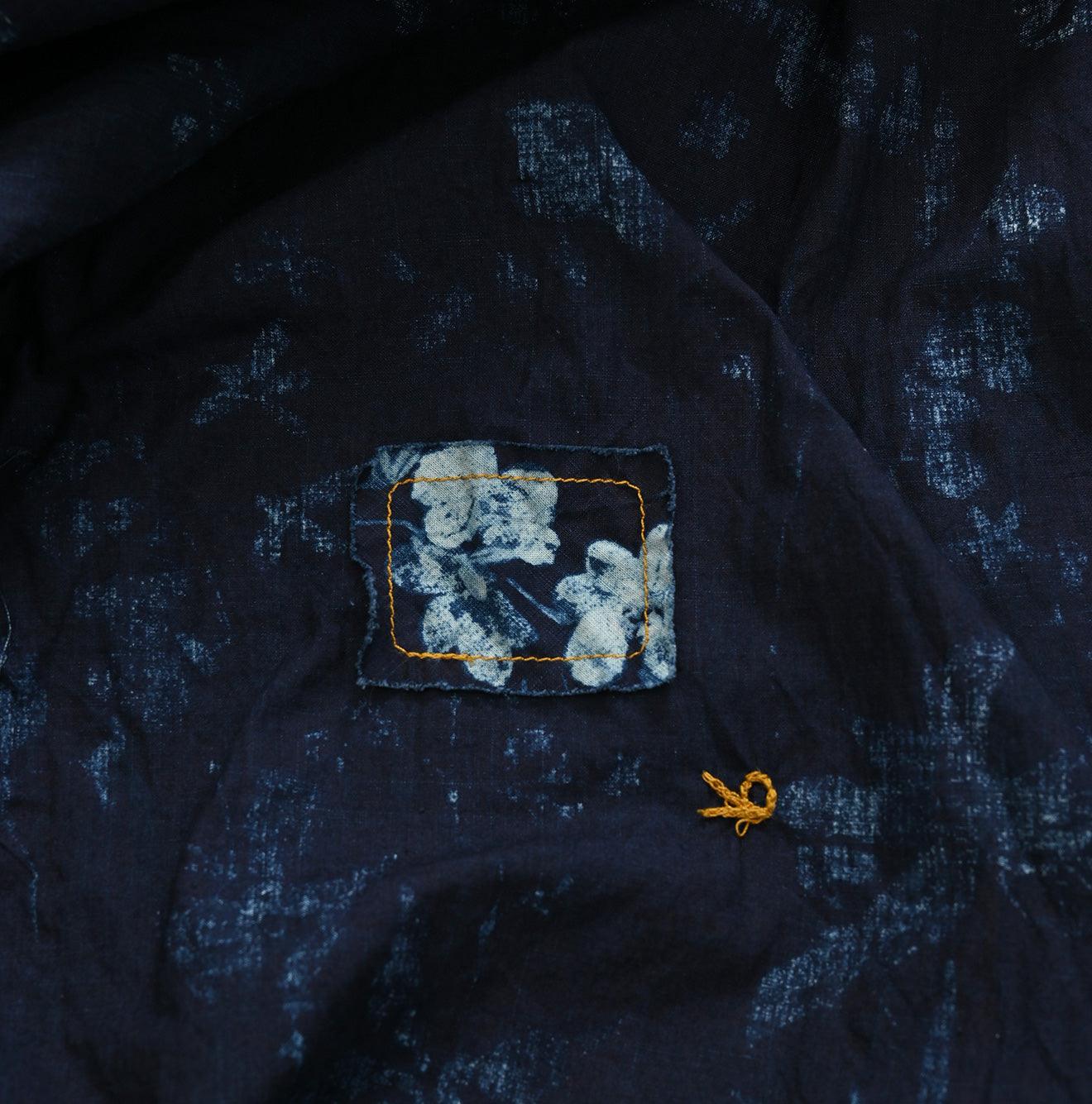 Indigo Winter Flower Kushukushu Blouse