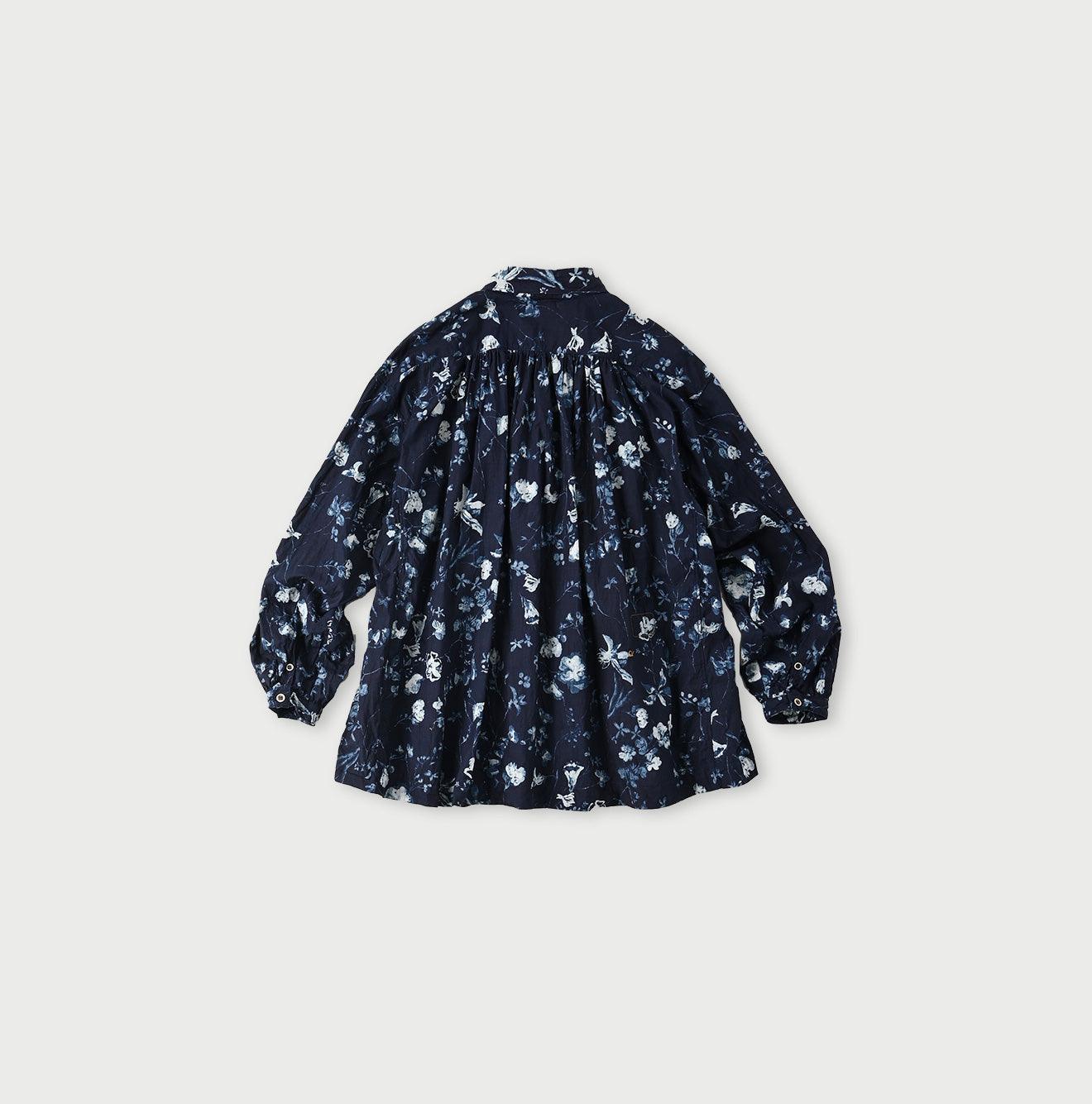 Indigo Winter Flower Kushukushu Blouse