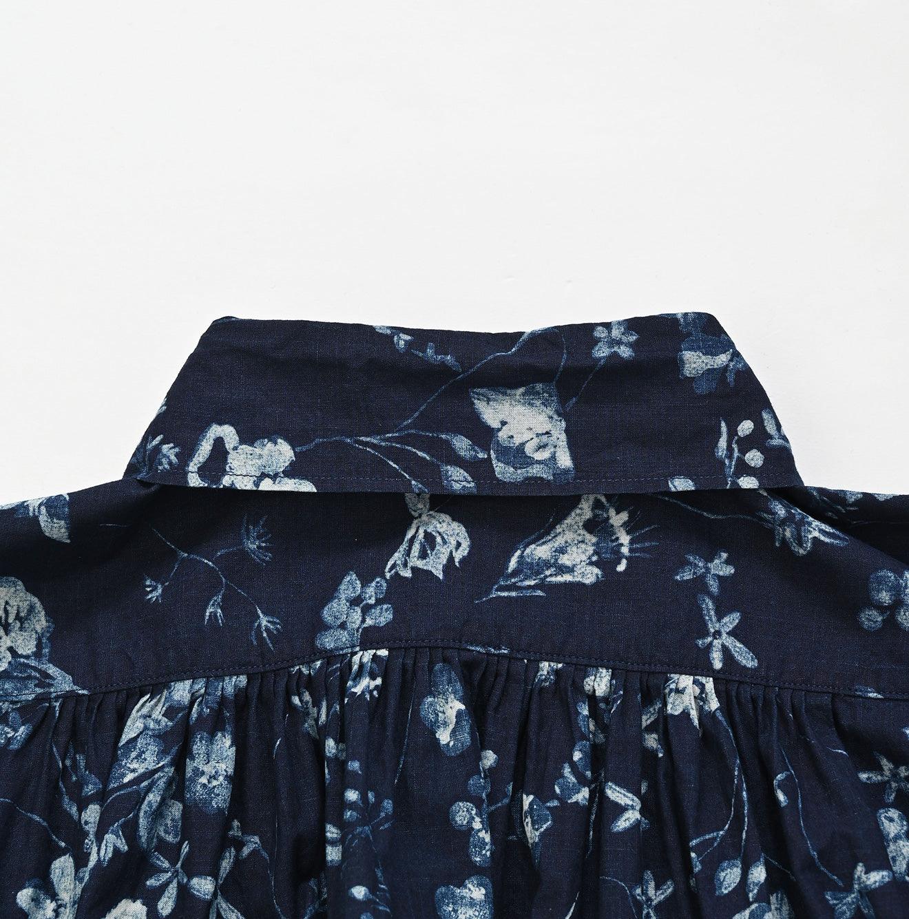 Indigo Winter Flower Kushukushu Dress