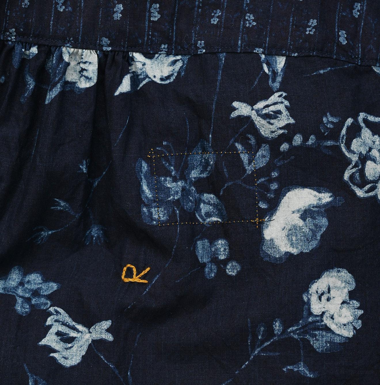 Indigo Khadi Flower Mix Dress
