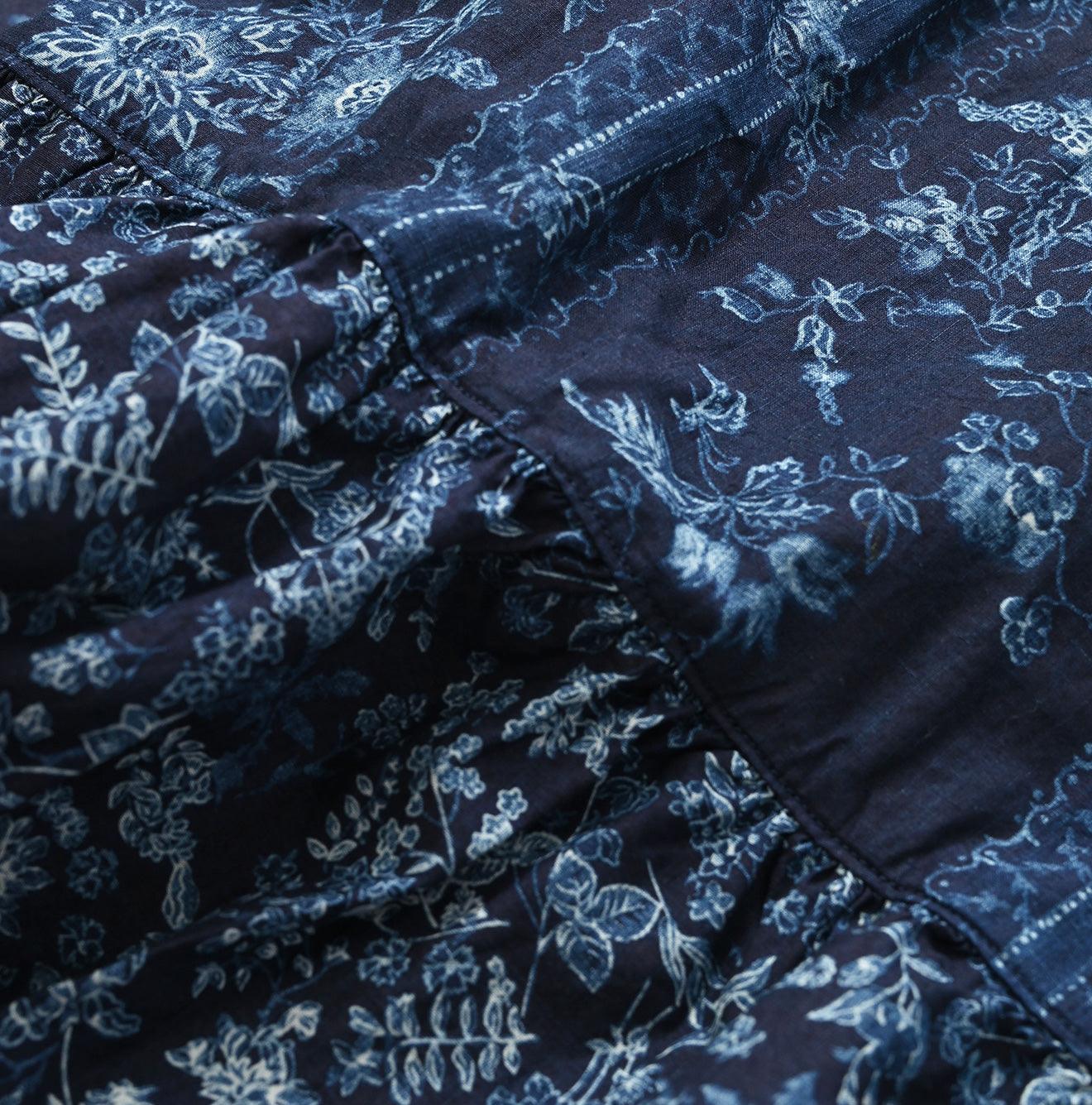 Indigo Khadi Flower Mix Dress