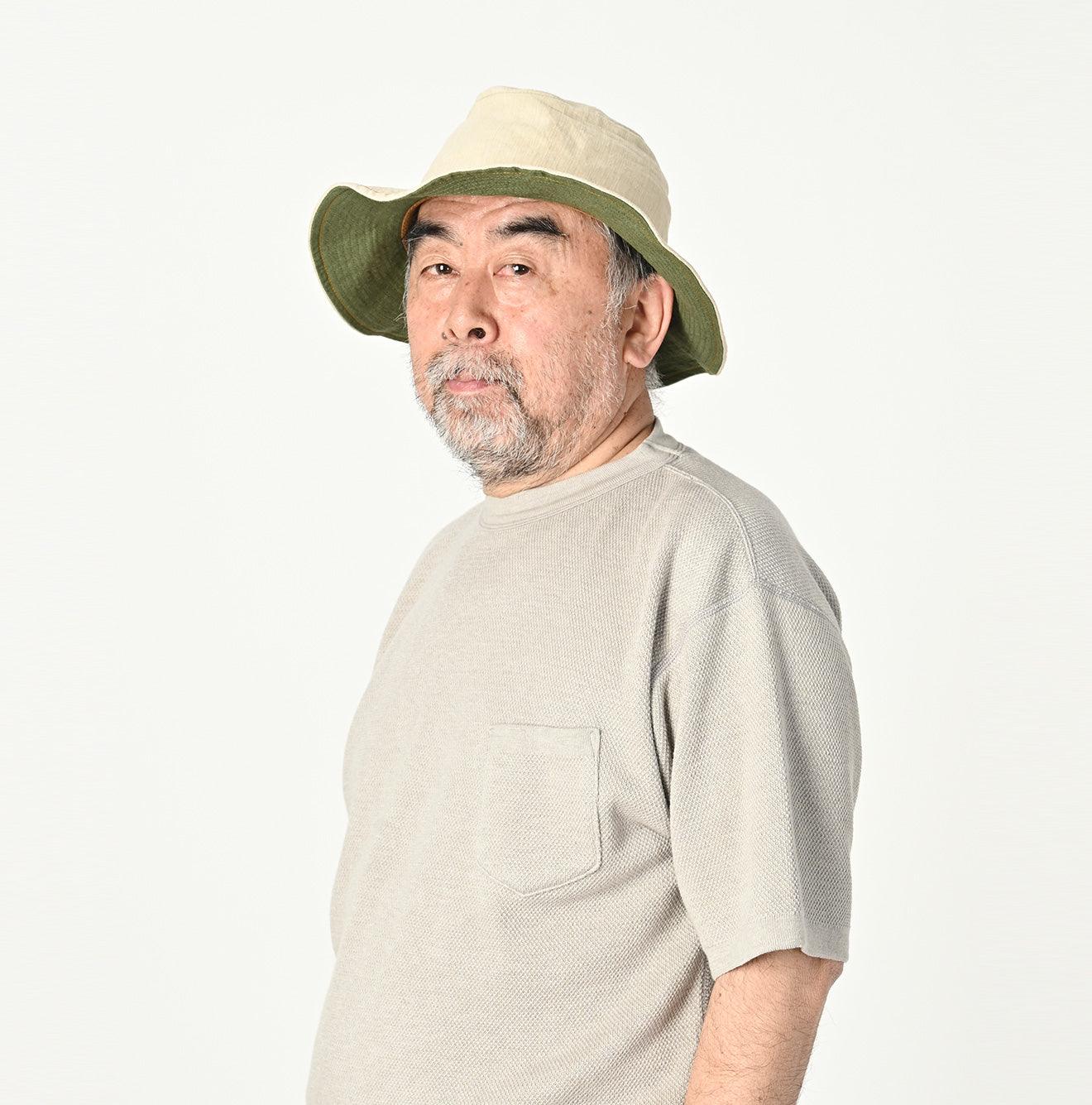 亚麻人字形帽子