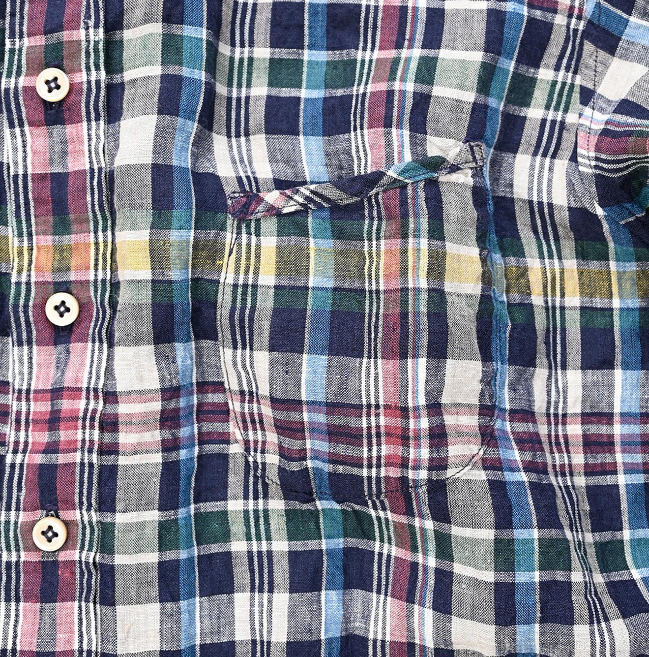 Indian Linen Madras 908 Ocean BD Shirt