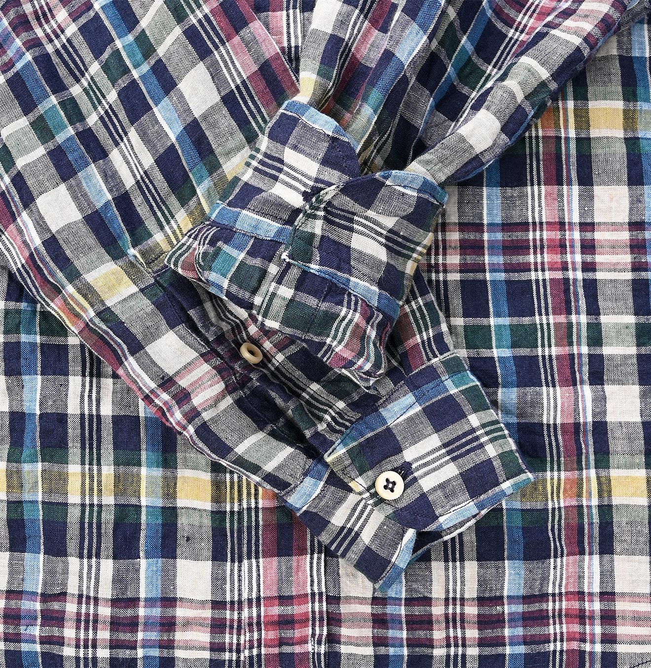 Indian Linen Madras 908 Ocean BD Shirt