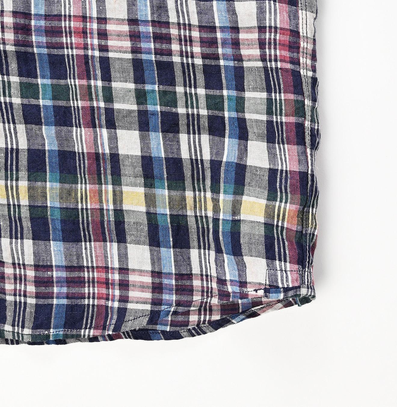 Indian Linen Madras 908 Ocean BD Shirt
