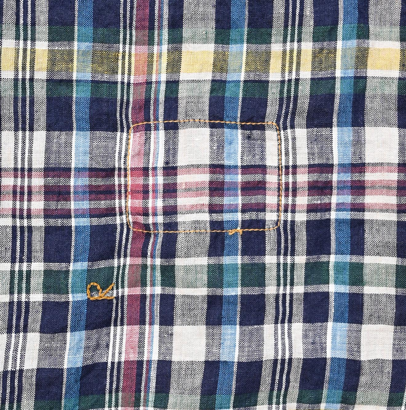 Indian Linen Madras 908 Ocean BD Shirt