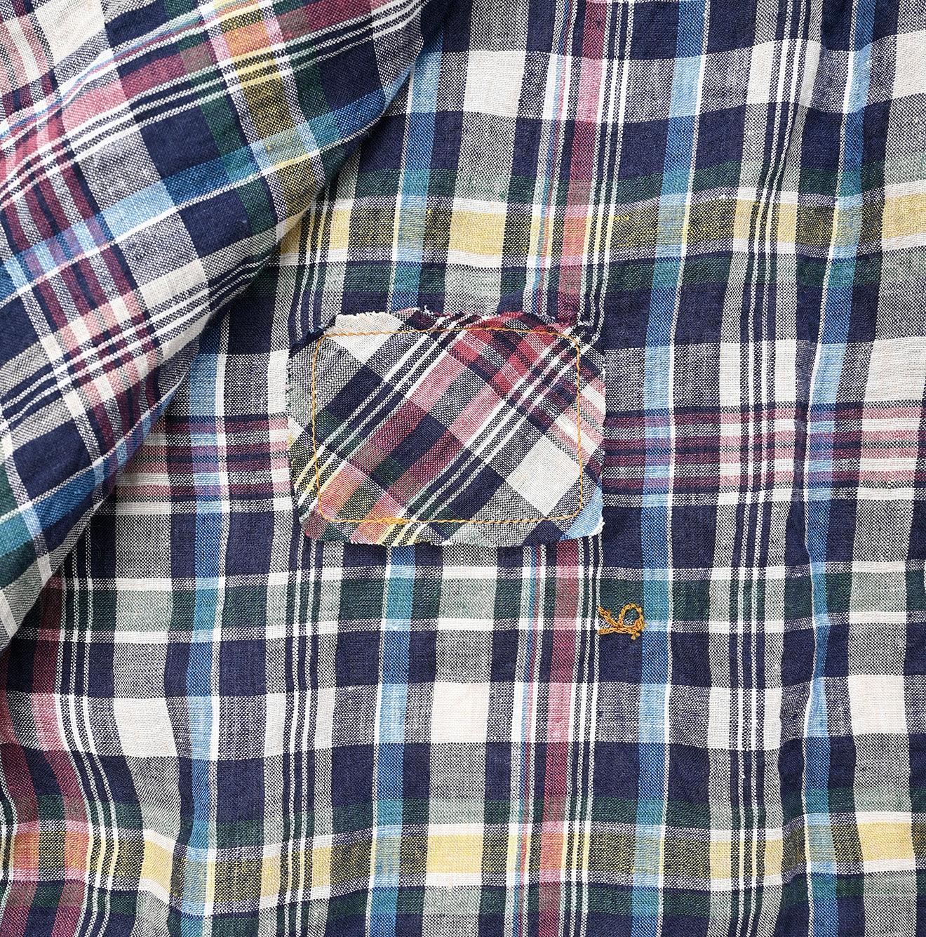 Indian Linen Madras 908 Ocean BD Shirt