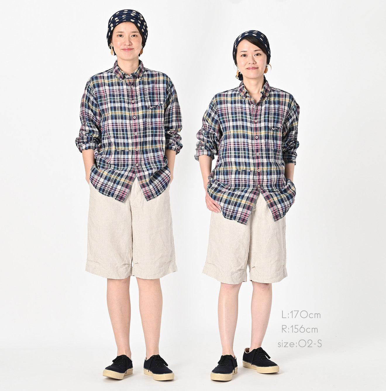 Indian Linen Madras 908 Ocean BD Shirt