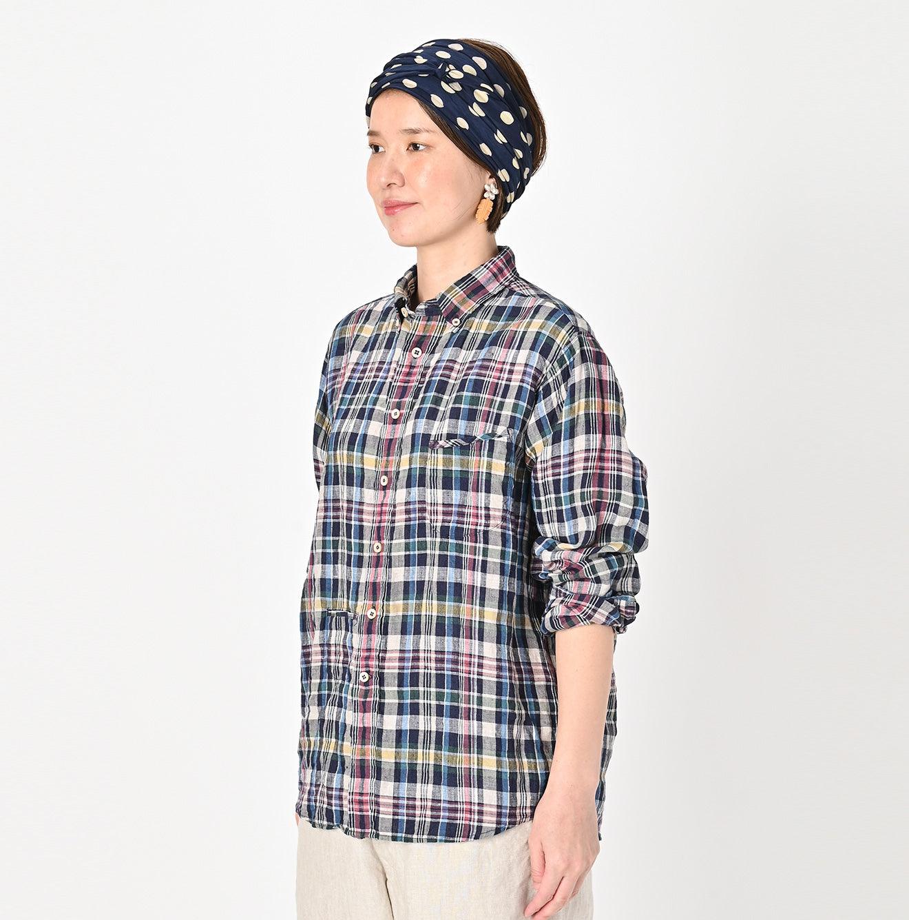 Indian Linen Madras 908 Ocean BD Shirt