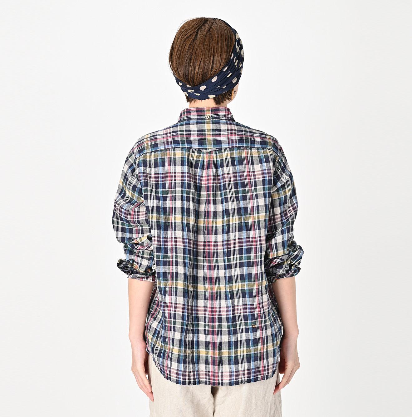 Indian Linen Madras 908 Ocean BD Shirt