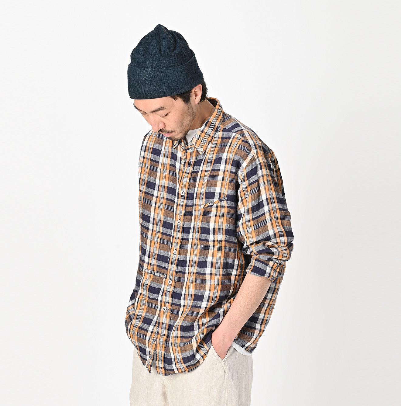 Indian Linen Madras 908 Ocean BD Shirt