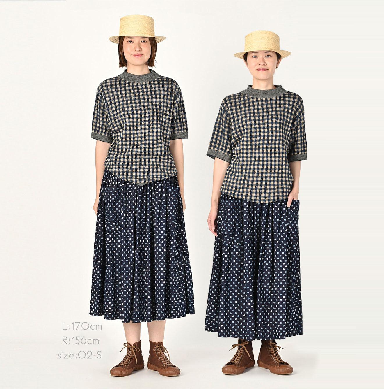 Indigo 908 Gingham Jacquard Yockneck