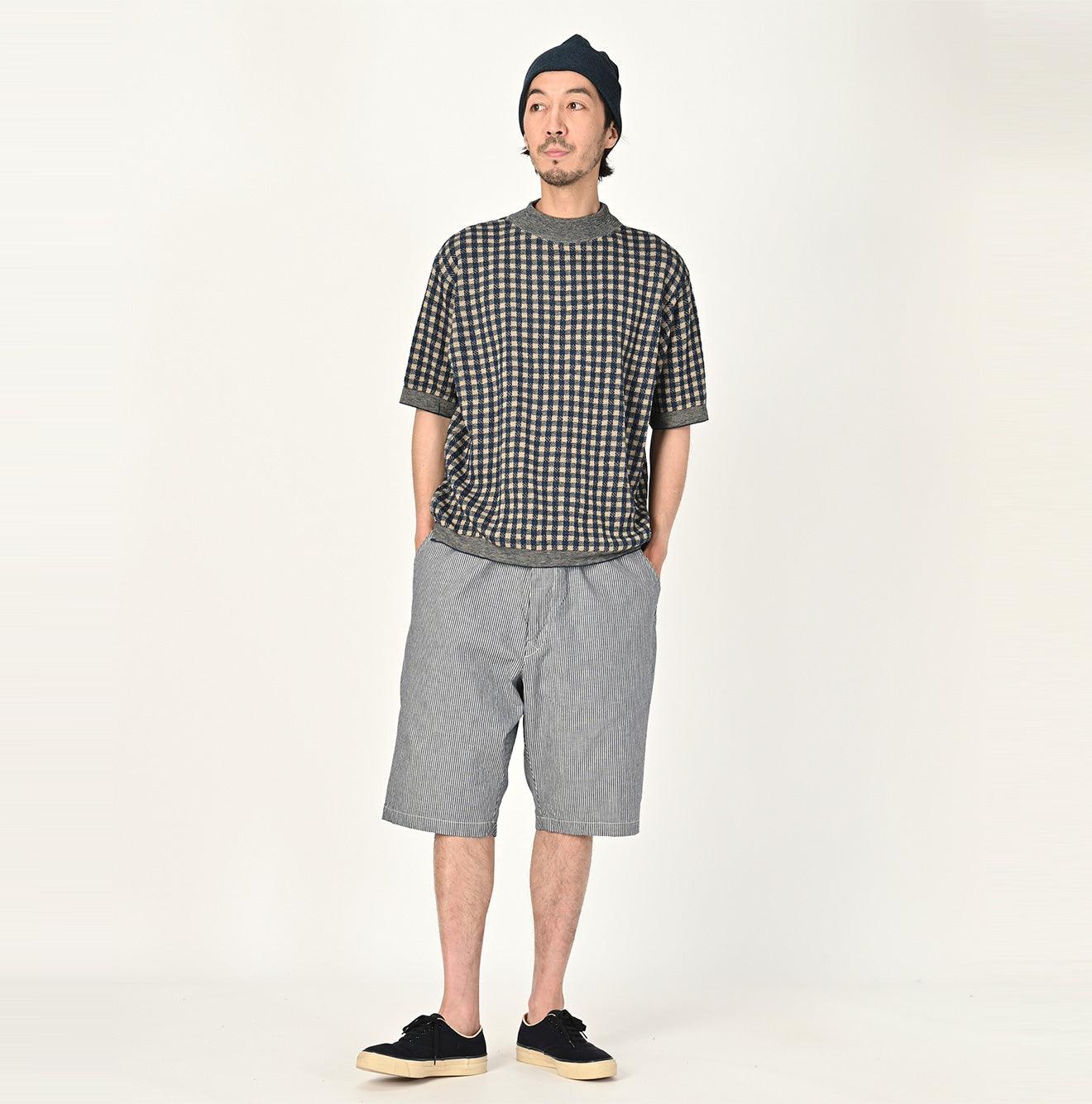 Indigo 908 Gingham Jacquard Yockneck