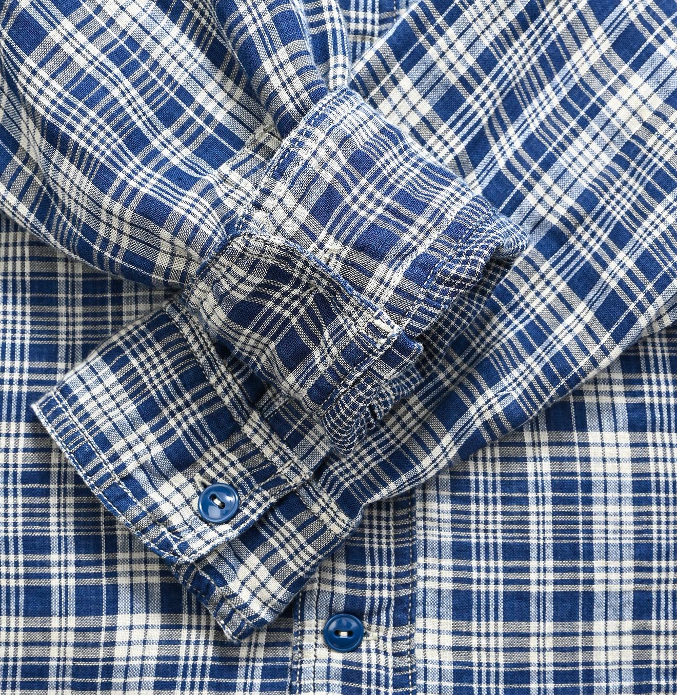 Indigo Fuwafuwa Double-woven 908 Country Shirt