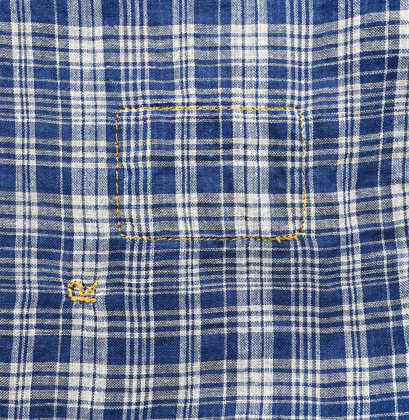 Indigo Fuwafuwa Double-woven 908 Country Shirt