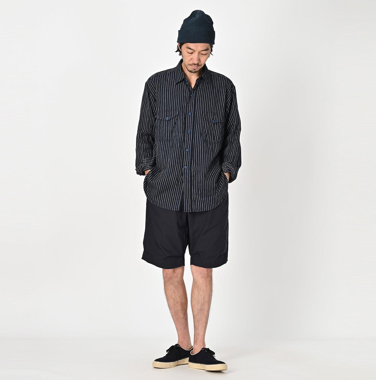 Indigo Fuwafuwa Double-woven 908 Country Shirt