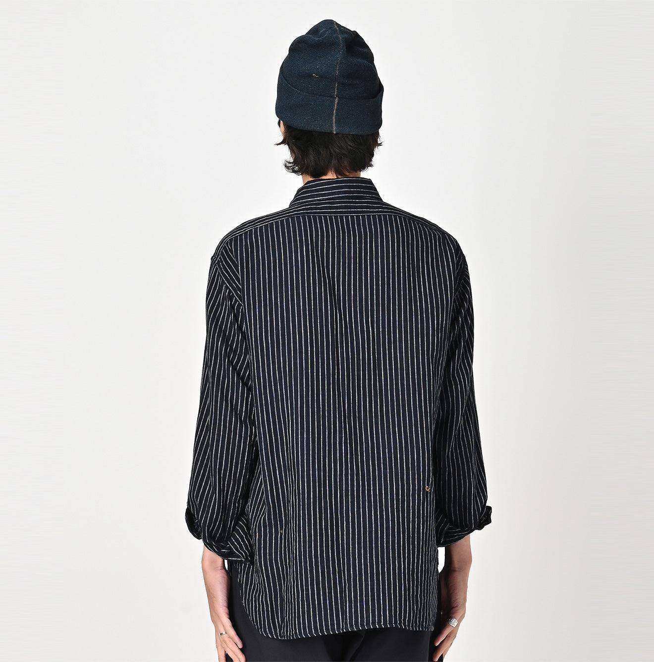 Indigo Fuwafuwa Double-woven 908 Country Shirt