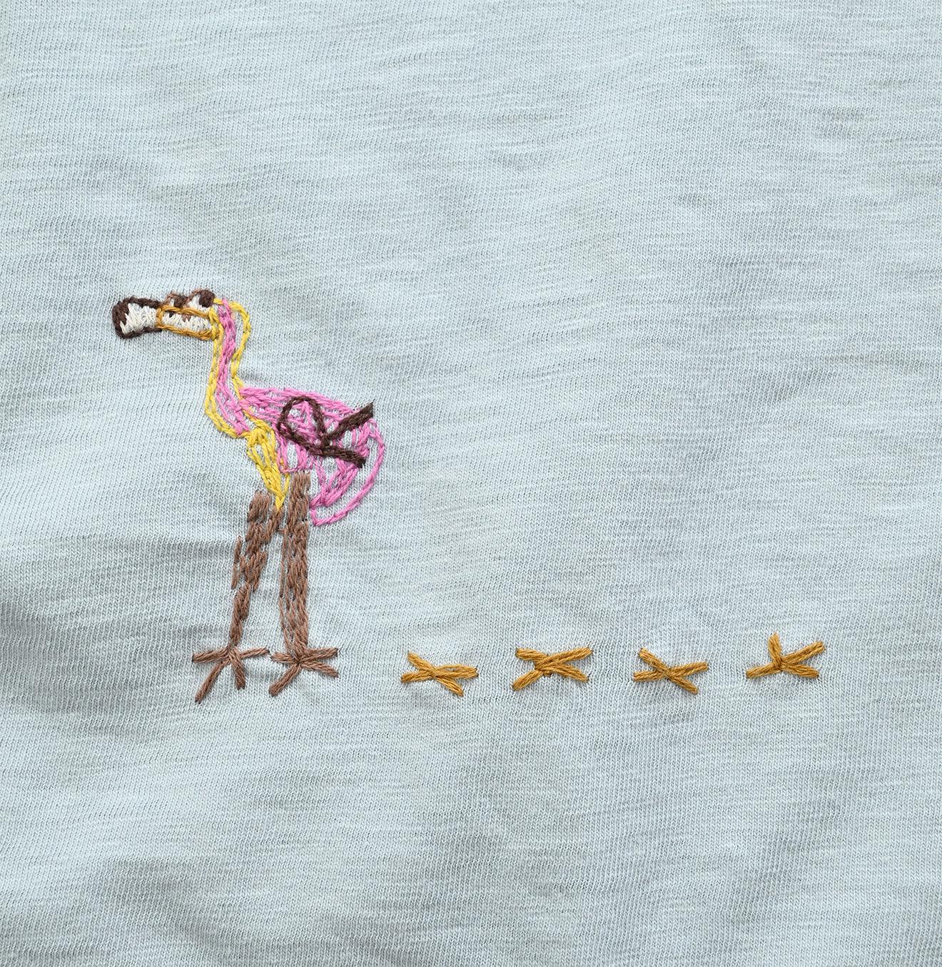 908 Flamingway Emboidery T-shirt