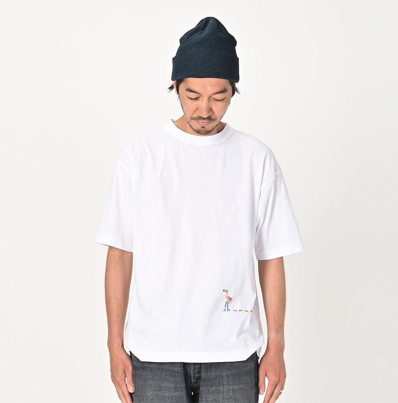 908 Flamingway Emboidery T-shirt