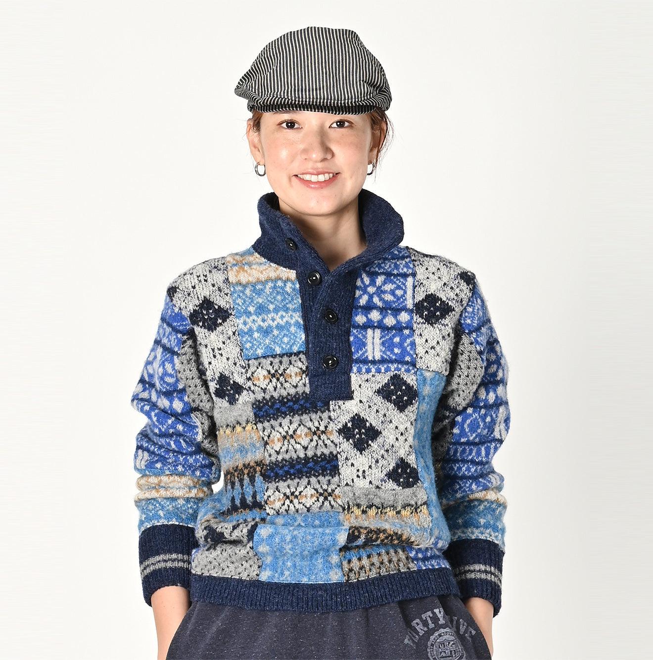 Patchwork 908 Henley Sweater
