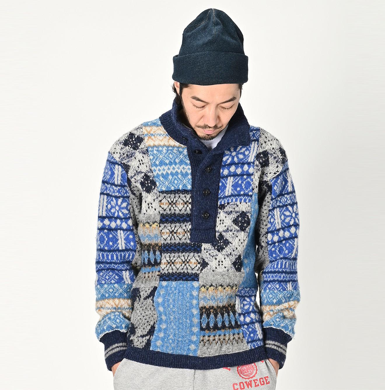 Patchwork 908 Henley Sweater