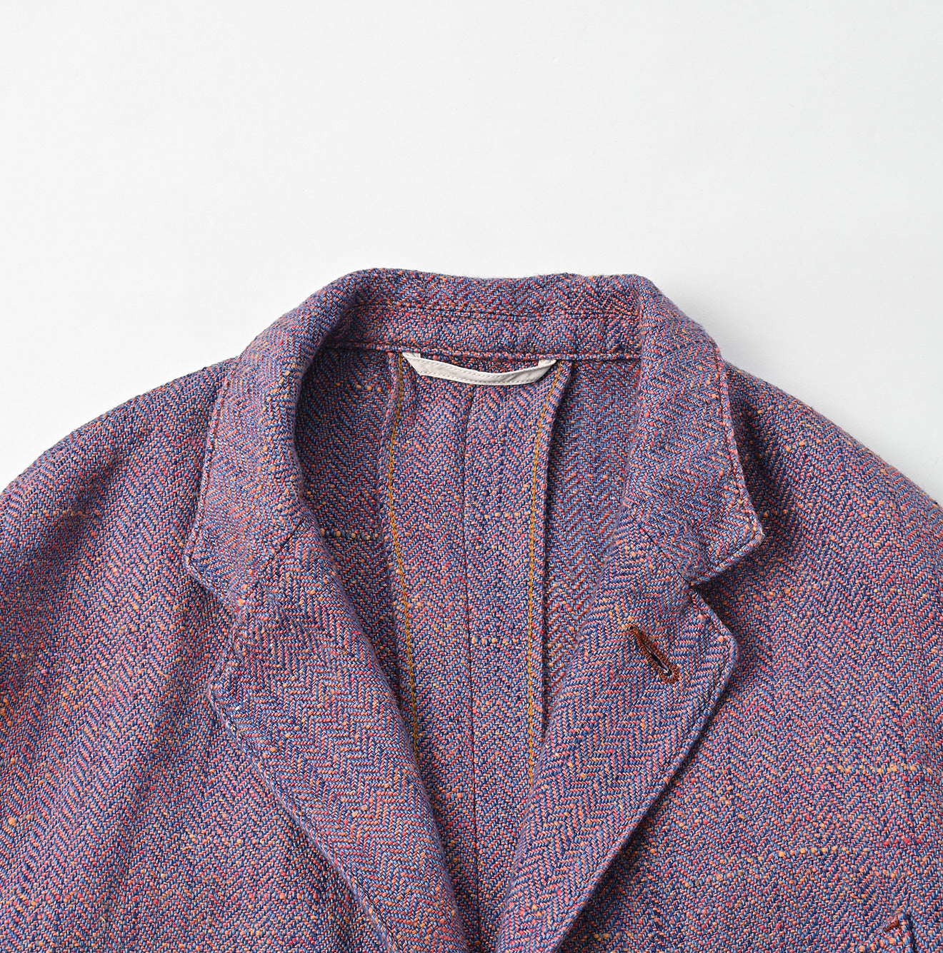 Cotton Linen Herringbone Tweed Miyuki Jacket Men – 45R GLOBAL
