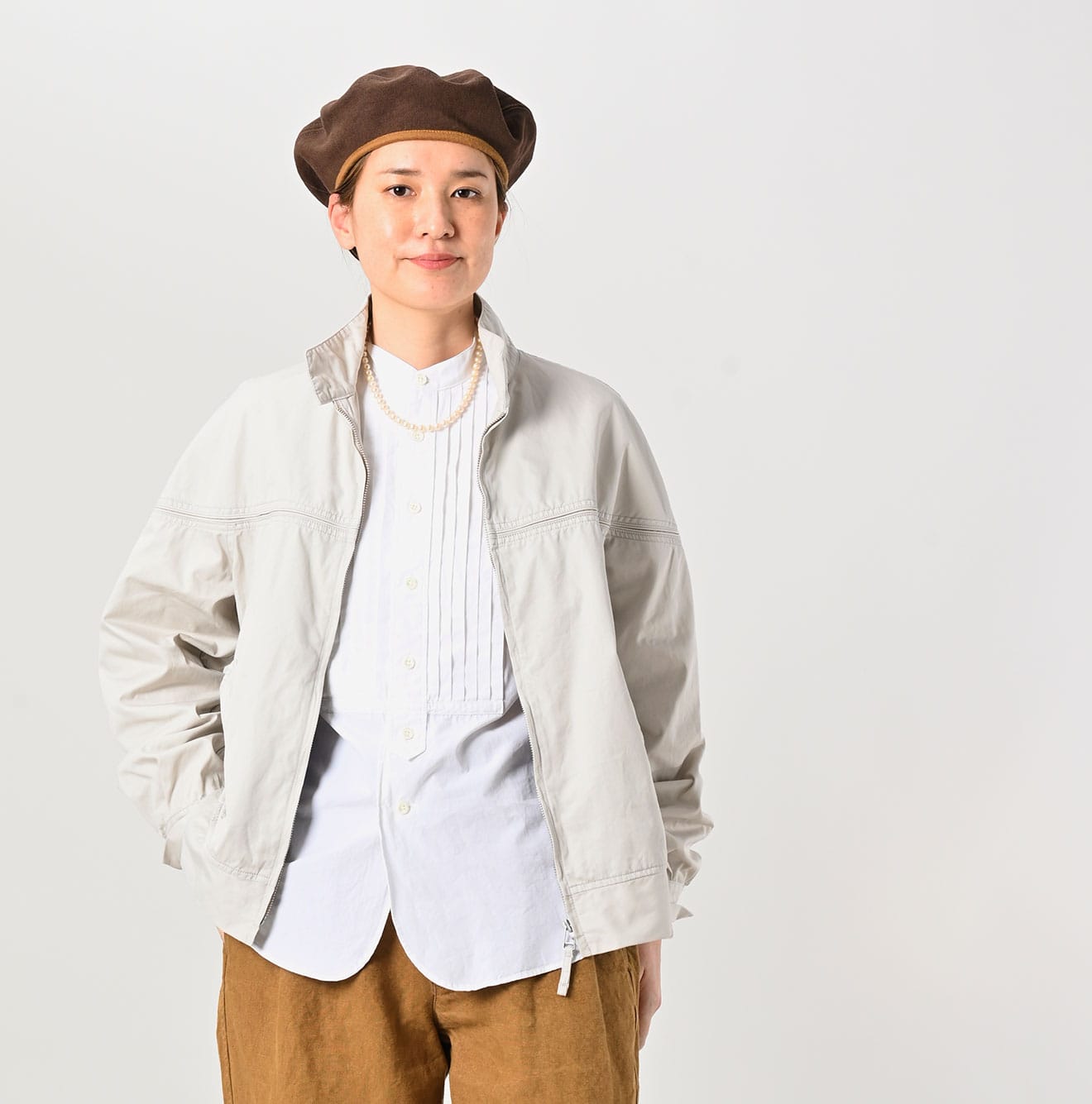 Light Gabardine Harrington Jacket (Size 3) - 45R by 45rpm studio