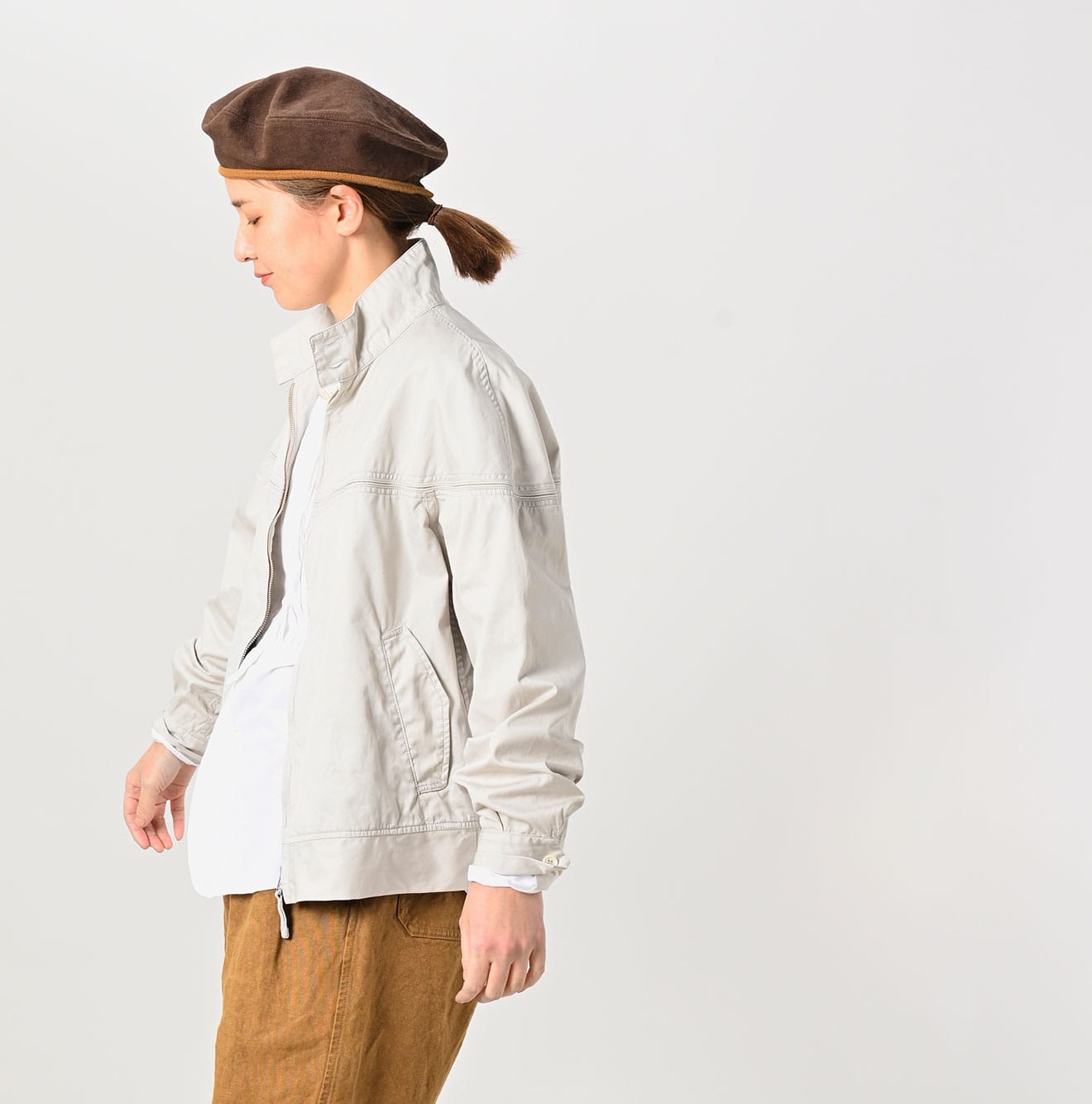 Light Gabardine Harrington Jacket (Size 3) - 45R by 45rpm studio