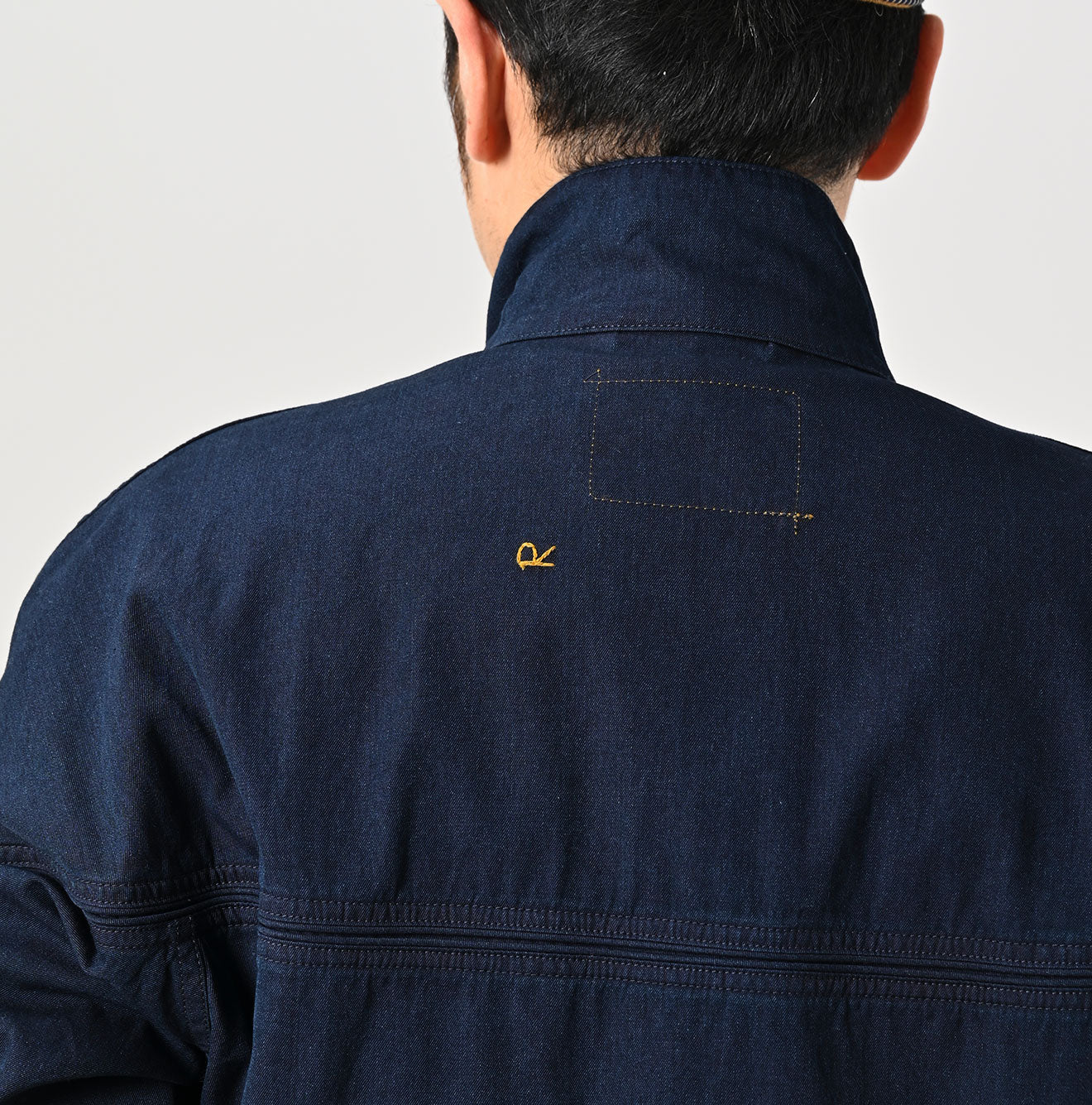 45R Indigo Light Gabardine Harrington Jacket