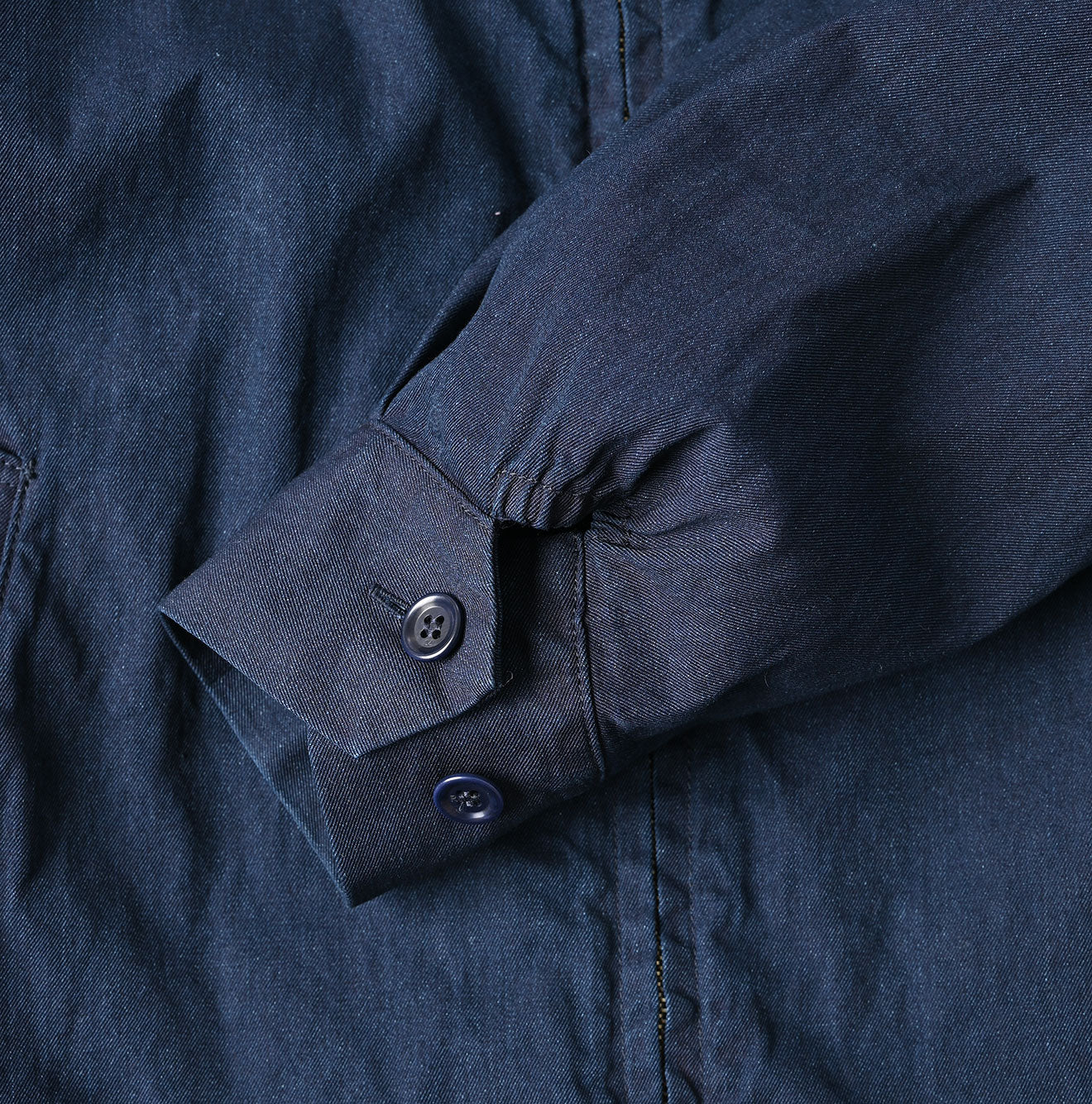 45R Indigo Light Gabardine Harrington Jacket