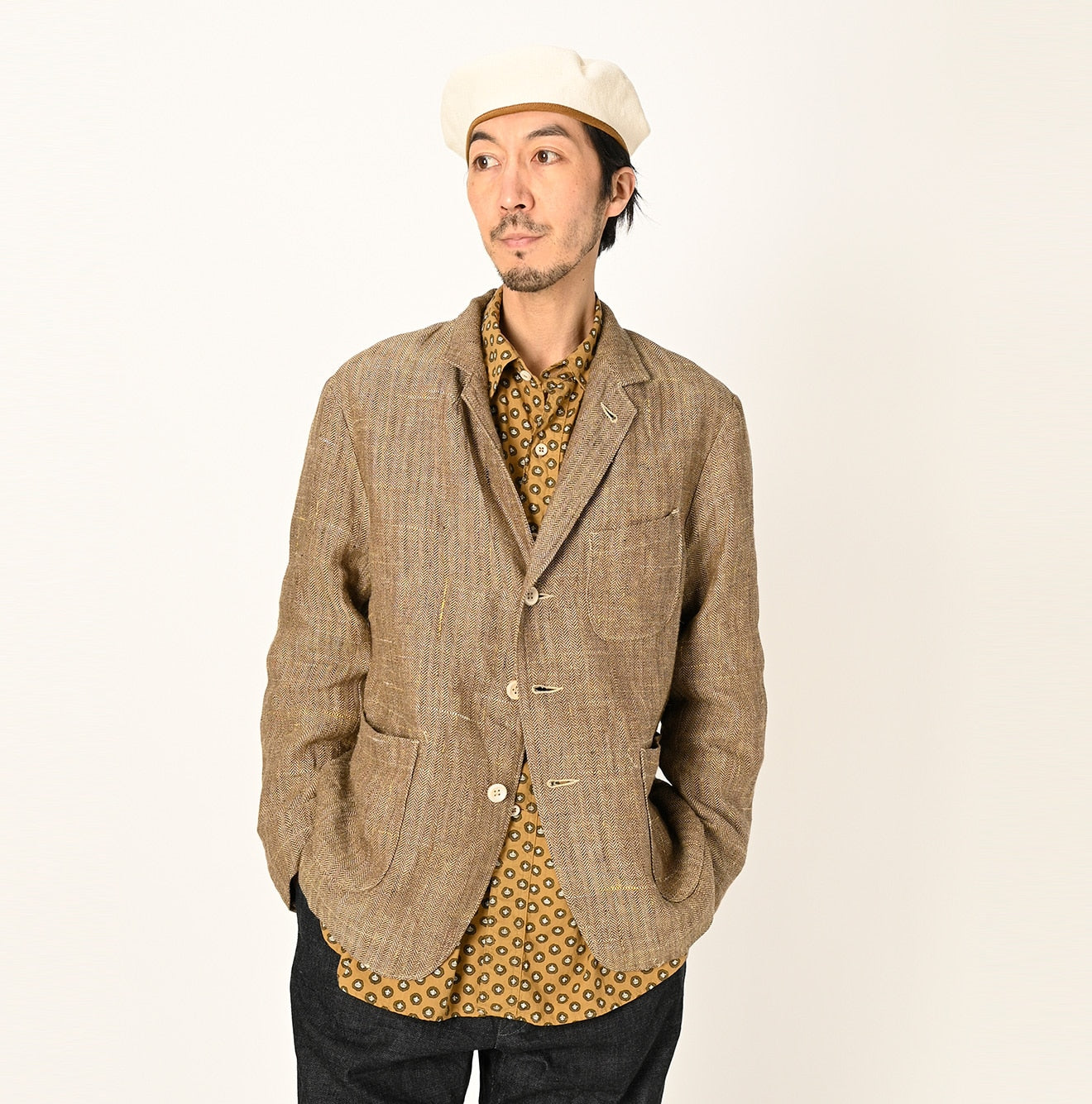 Linen Tweed Miyuki Jacket Men