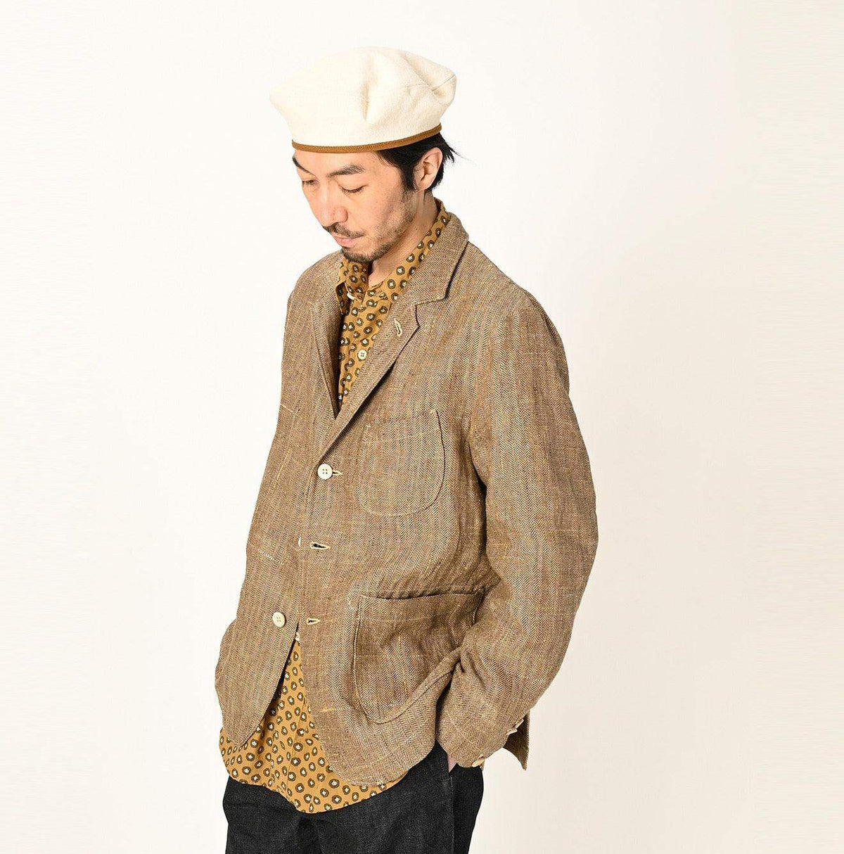 Linen Tweed Miyuki Jacket Men