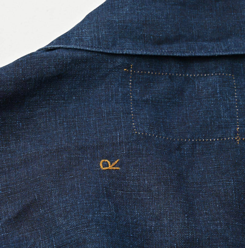 Indigo Linen Ocean Jacket Men (Size 3) - 45R by 45rpm studio
