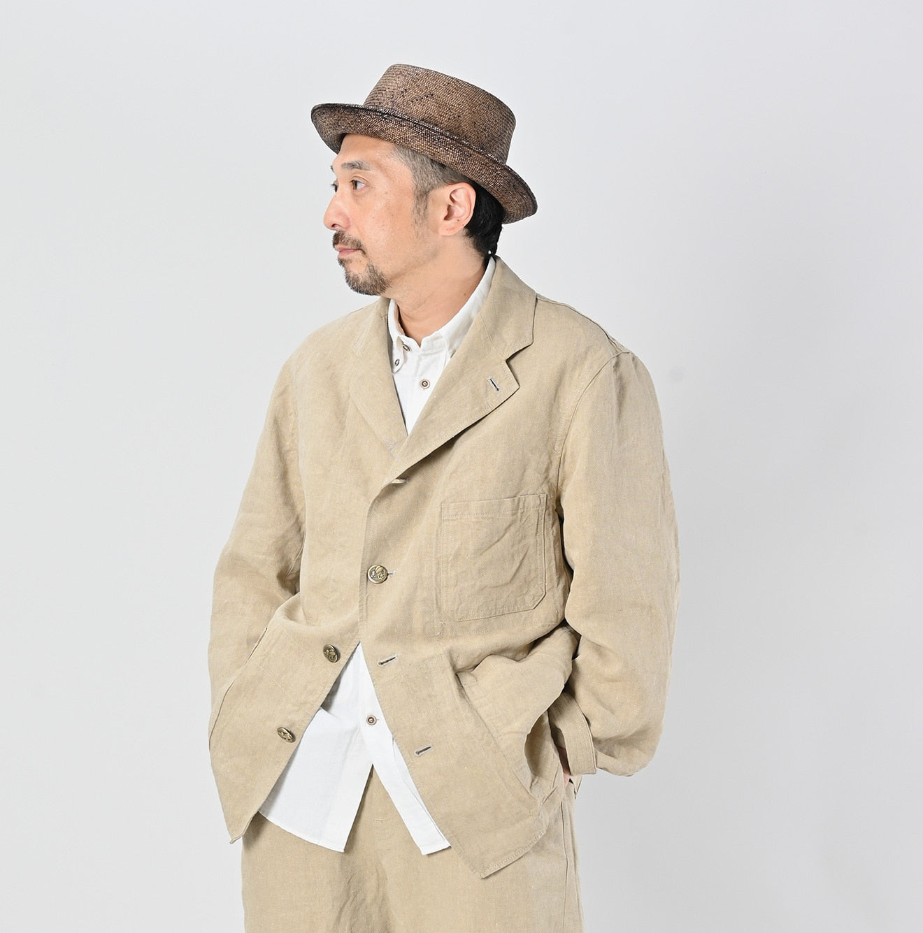 45R Linen Nimes Jacket Men - Image 6