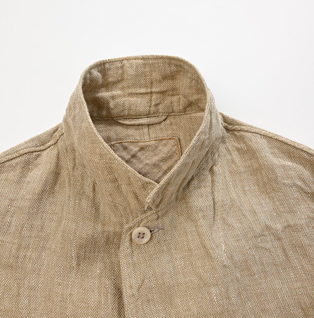 Indian Linen Herringbone Shirt Jakcet