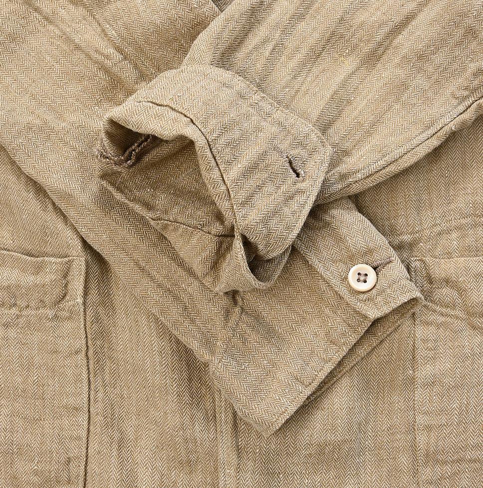 Indian Linen Herringbone Shirt Jakcet