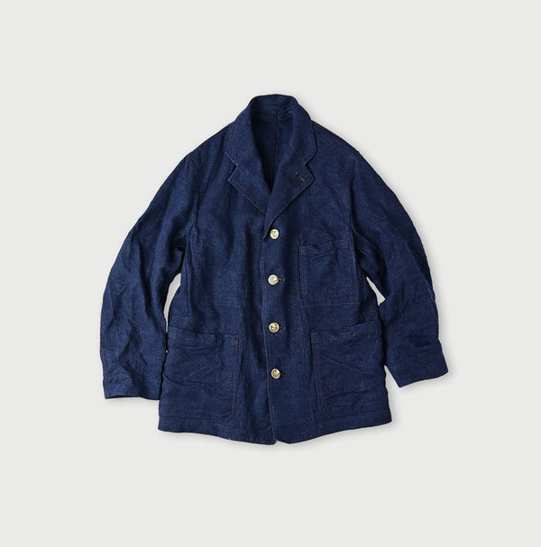 45R Indigo Linen Nimes Jacket Men