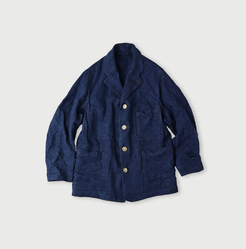 45R Indigo Linen Nimes Jacket Men - Image 1