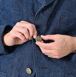 45R Indigo Linen Nimes Jacket Men