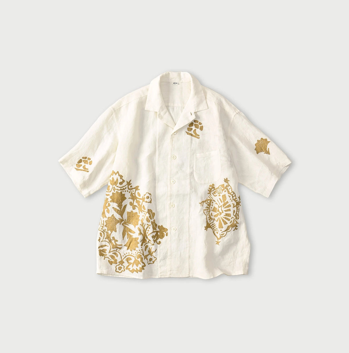 45R Linen Foil Lei Lei Shirt Men