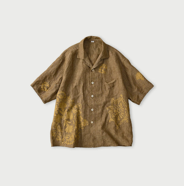 45R Linen Foil Lei Lei Shirt Men